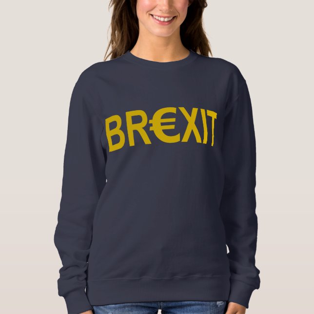 Sudadera SÍ AL BREXIT, Brexit escrito con el símbolo del eu (Anverso)