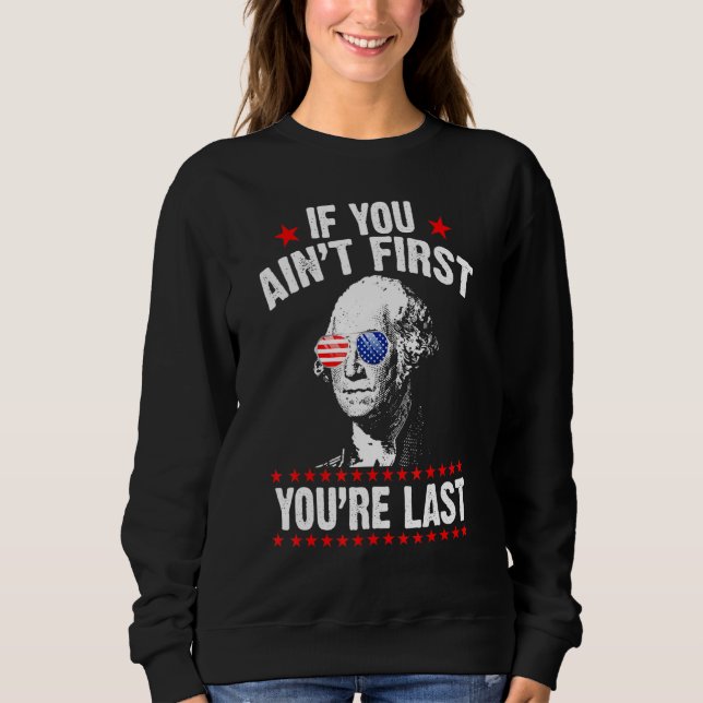 Sudadera Si Apuntas Primero Al Último George Washington Sun (Anverso)