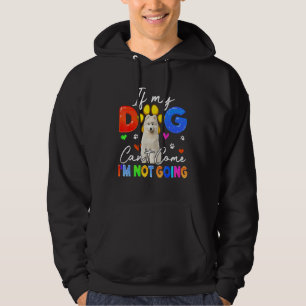 Sudadera Si el perro no puede venir, no voy, divertido amor
