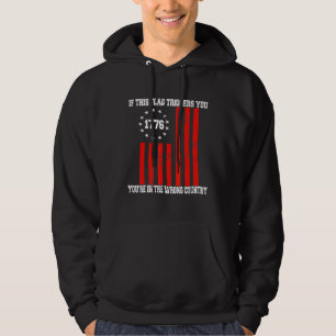 Sudadera Si esta bandera desencadena la bandera estadounide
