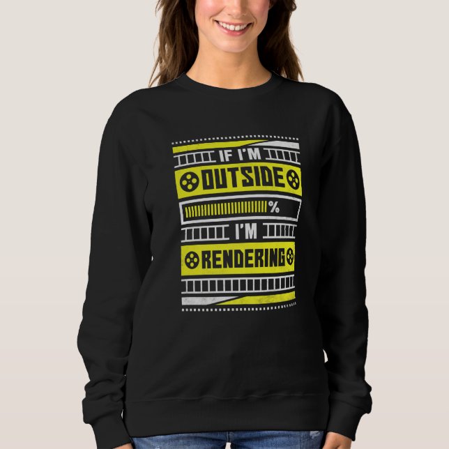 Sudadera Si estoy fuera, voy a representar al editor de víd (Anverso)