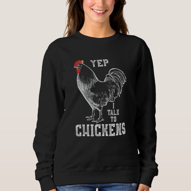 Sudadera Sí, Hablo Con Pollo (Anverso)