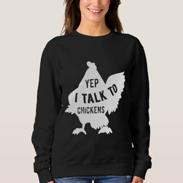 Sudadera Sí, Hablo Con Pollo 128 (Anverso)