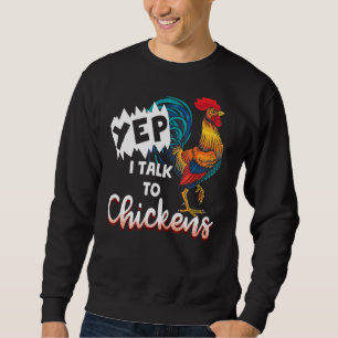 Sudadera Sí, hablo con pollos Dueños de gallos Animales Gra