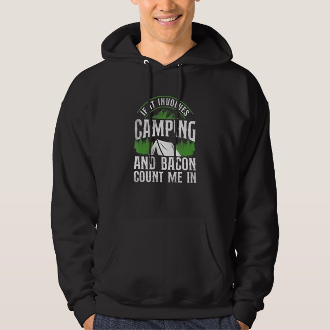 Sudadera Si Implica Camping Tocino Cuéntame En Tienda (Anverso)