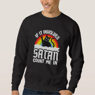 Sudadera Si Involucra a Satanás Cuéntame en Gato Heavy Meta
