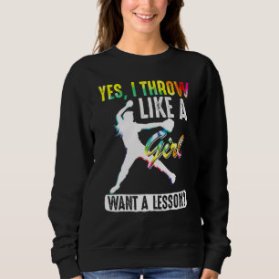 Sudadera Sí, lanzo como una niña Tie Dye Camiseta Cool Lanz