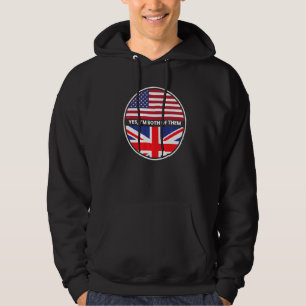 Sudadera Sí, los dos soy Bandera del Reino Unido de Estados
