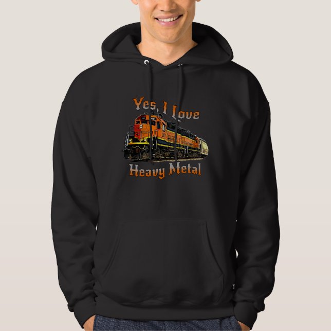 Sudadera Sí, me encanta el tren de locomotora diesel Metali (Anverso)
