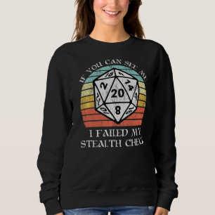 Sudadera Si Me Ves, Fallé Mi Comprimido Rpg De Comprobación