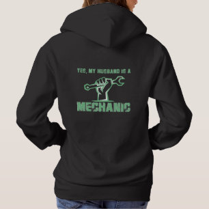 Sudadera Sí, mi marido es un mecánico - la mujer de un mecá