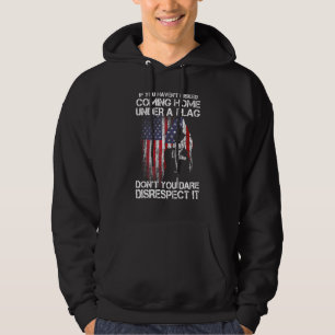 Sudadera Si no has arriesgado volver a casa bajo una bander