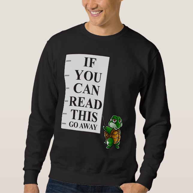 Sudadera Si Pueden Leer Esto Ahuyan Introvert Nerd Turtle (Anverso)