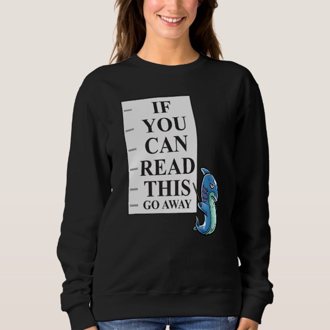 Sudadera Si Puedes Leer Esto Fuera Introvert Nerd Shark (Anverso)