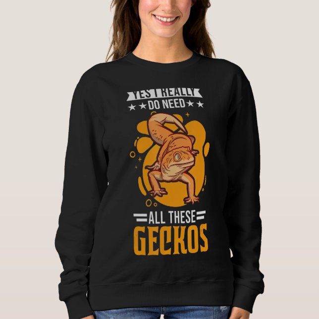 Sudadera Sí, Realmente Necesito Todos Estos Geckos (Anverso)