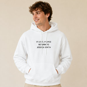 Sudadera SI SE PIERDE, DEVUELVA A Nombre Personalizado