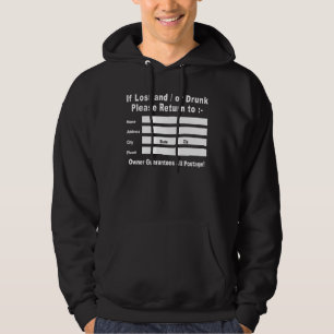 Sudadera Si se pierde y/o se bebe, regrese a