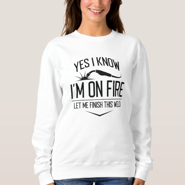 Sudadera Sí, sé que estoy en llamas (Anverso)