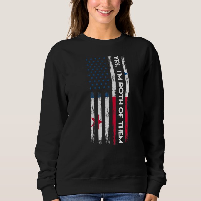 Sudadera Sí, soy ambos panameños Panamá panameño (Anverso)