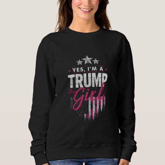 Sudadera Sí, soy Chica de Trump por disculpas elecciones de (Anverso)
