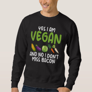 Sudadera Sí, soy vegetariano No, no extraño a Bacon Vegeta