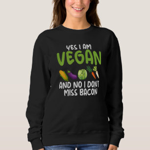 Sudadera Sí, soy vegetariano No, no extraño a Bacon Vegeta