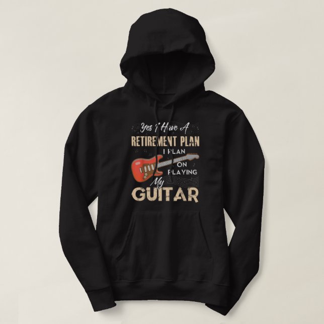 Sudadera Sí, tengo un plan de jubilación, planeo tocar mi (Diseño del anverso)