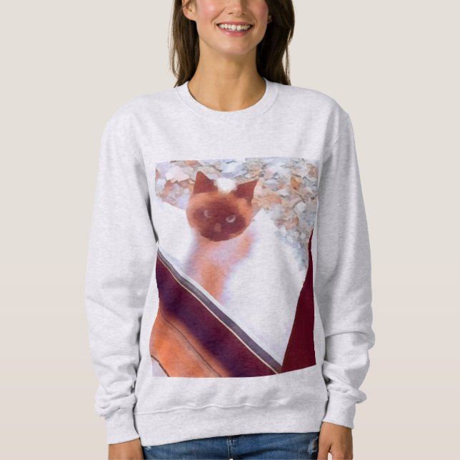 Sudadera Siamese cat art (Anverso)