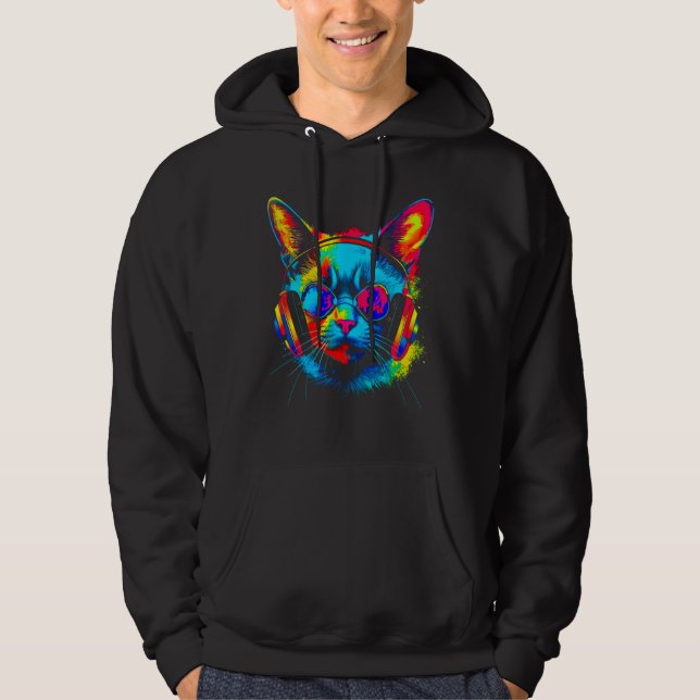 Sudadera Siamese Cat DJ Festival (Anverso)