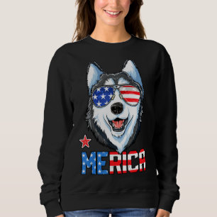Sudadera Siberian Husky 4 De Julio Merica Hombres Mujeres A