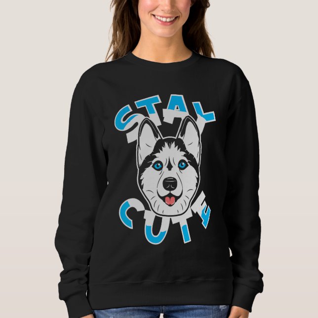 Sudadera Siberian Husky Dog Breed  Pet Stay Cute (Anverso)