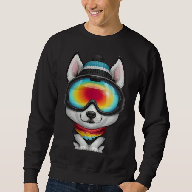 Sudadera Siberian Husky Rider (Anverso)