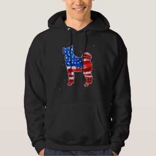 Sudadera Siberian Husky Tie Dye Bandera Americana Patriótic