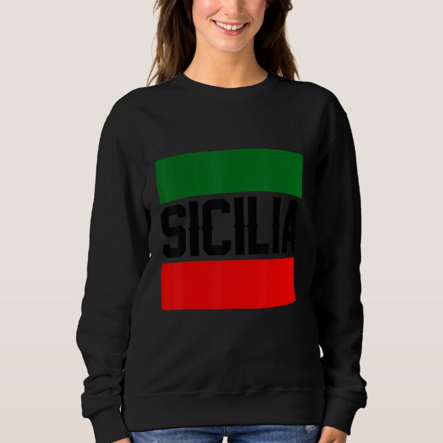 Sudadera Sicilia Flag Sicily Palermo Italy 37 (Anverso)