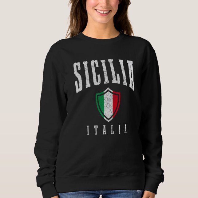 Sudadera Sicilia Italy Sicily Italia Italian Flag Pride (Anverso)