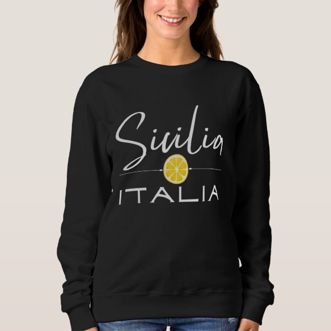 Sudadera Sicilia Sicily Lemon Souvenir (Anverso)