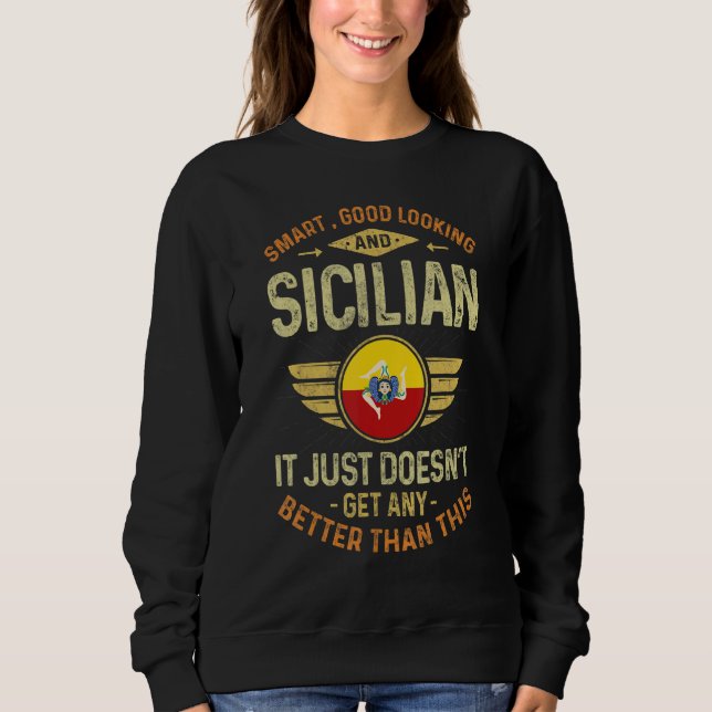 Sudadera Sicily Flag Proud Sicilians Men & Women (Anverso)
