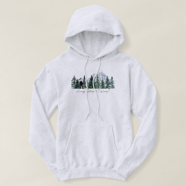 Sudadera Siempre buscando y explorando la casa de los hombr (Diseño del anverso)