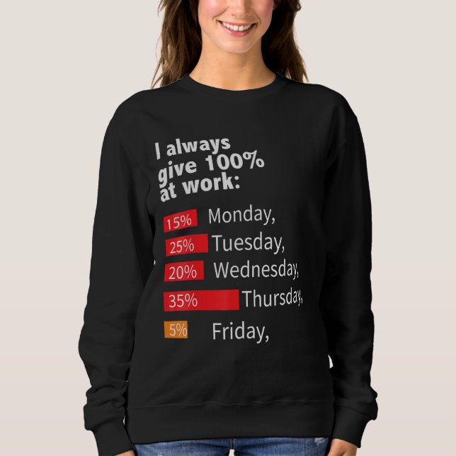 Sudadera Siempre Doy 100 En El Día Del Trabajo (Anverso)