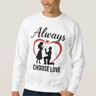 Sudadera Siempre elige el sudadero de cuello de crema básic