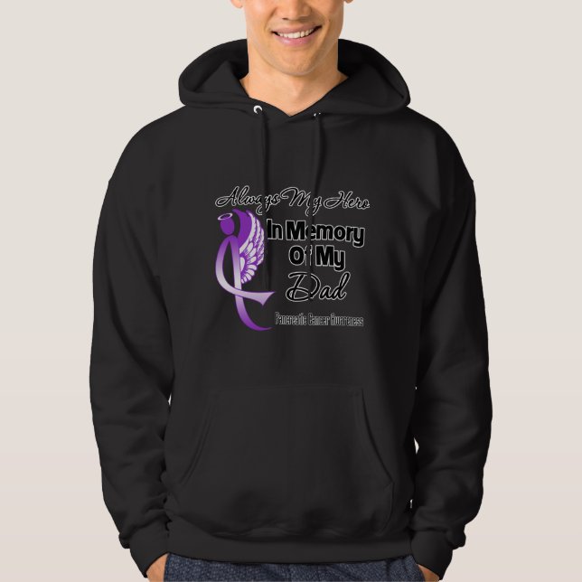Sudadera Siempre mi héroe en papá de la memoria - cáncer (Anverso)