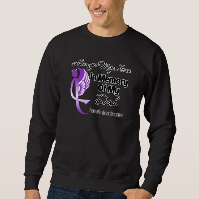 Sudadera Siempre mi héroe en papá de la memoria - cáncer (Anverso)