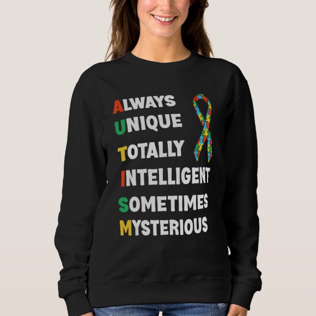 Sudadera Siempre Único Totalmente Inteligente A veces Miste (Anverso)