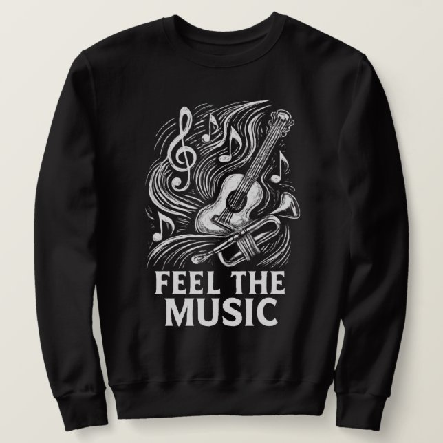 Sudadera Siente la Música (Anverso del diseño)