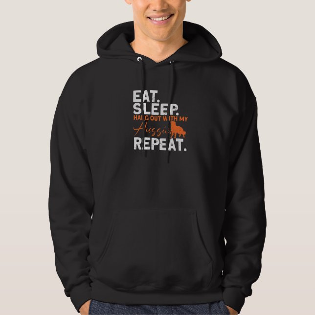 Sudadera Siéntete Dormido Con Mi Aussie Repetir Australia (Anverso)