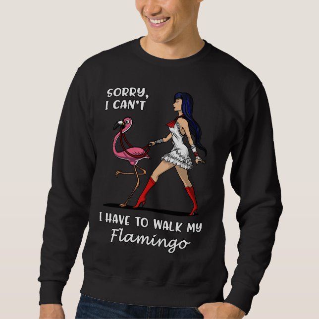 Sudadera Siento No Poder Caminar Mi Pájaro Flamingo (Anverso)