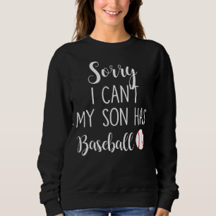 Sudadera Siento no poder tener a mi hijo béisbol