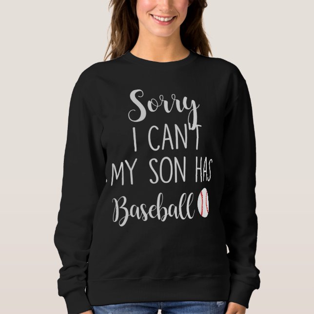 Sudadera Siento no poder tener a mi hijo béisbol (Anverso)