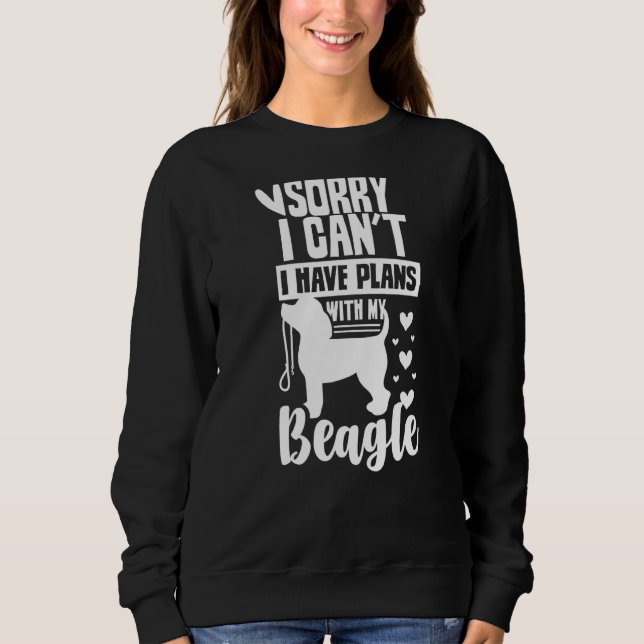 Sudadera Siento no poder tener planes con mis beagles beagl (Anverso)