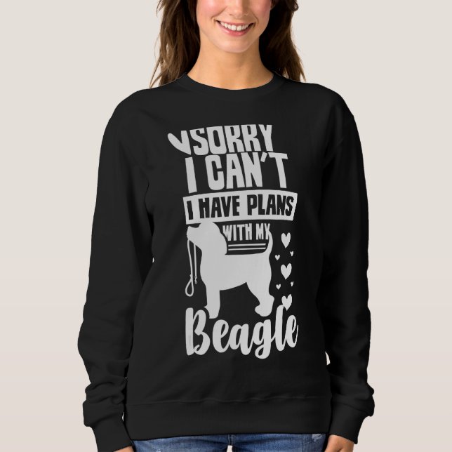 Sudadera Siento no poder tener planes con mis beagles beagl (Anverso)